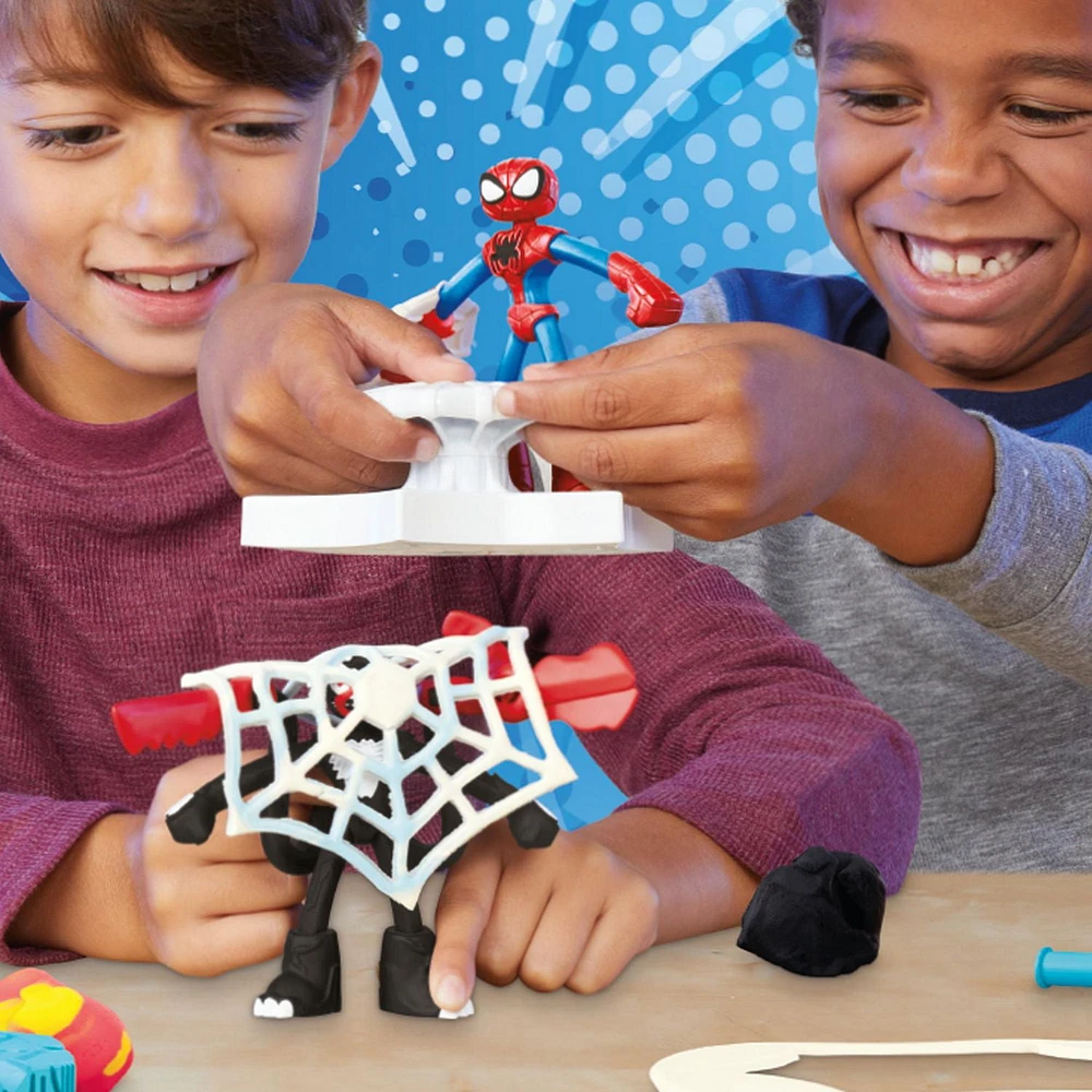 Play-Doh Marvel Spider-Man Launch & Slice Battle Playset, Ages 4 and up