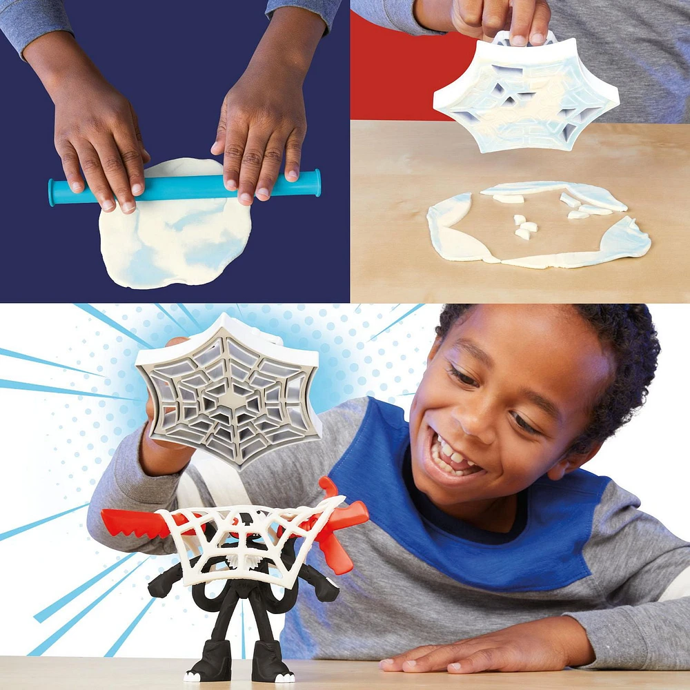 Play-Doh Marvel Spider-Man Launch & Slice Battle Playset, Ages 4 and up