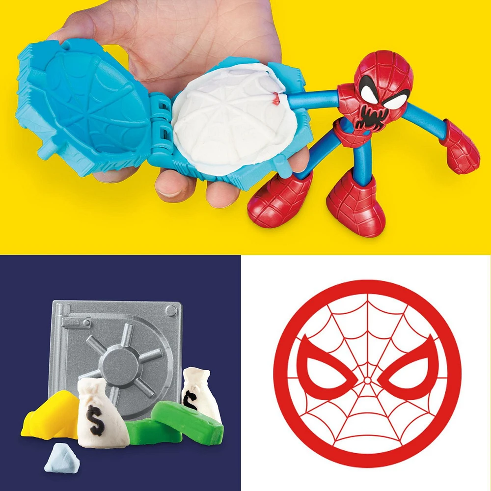 Play-Doh Marvel Spider-Man Launch & Slice Battle Playset, Ages 4 and up