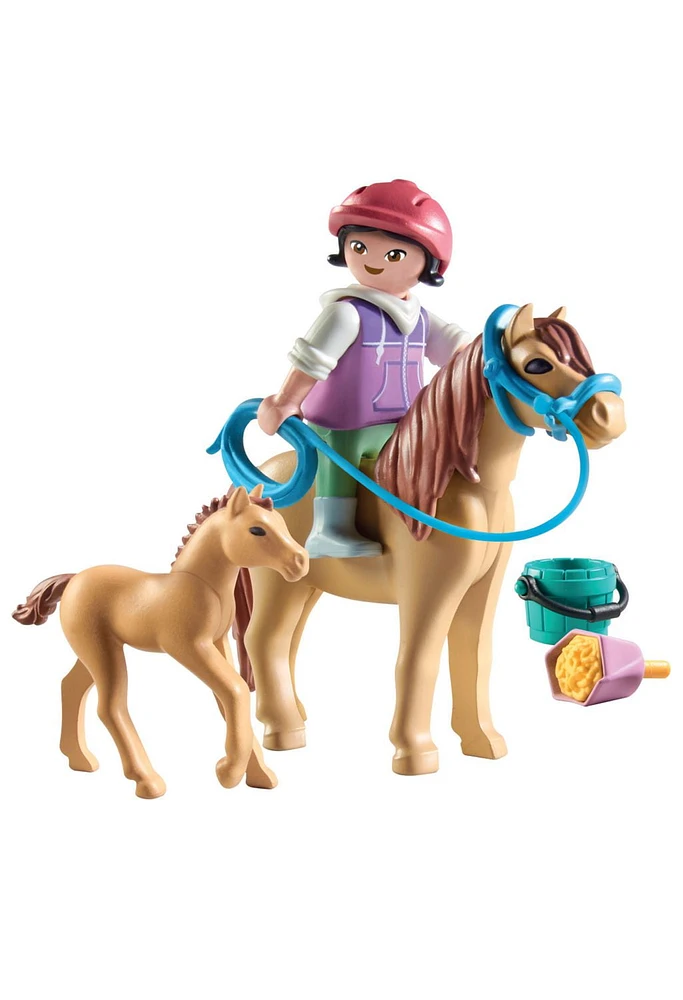 Playmobil Child with Pony and foal, Horses of Waterfall