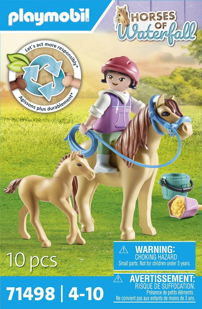 Playmobil Child with Pony and foal, Horses of Waterfall