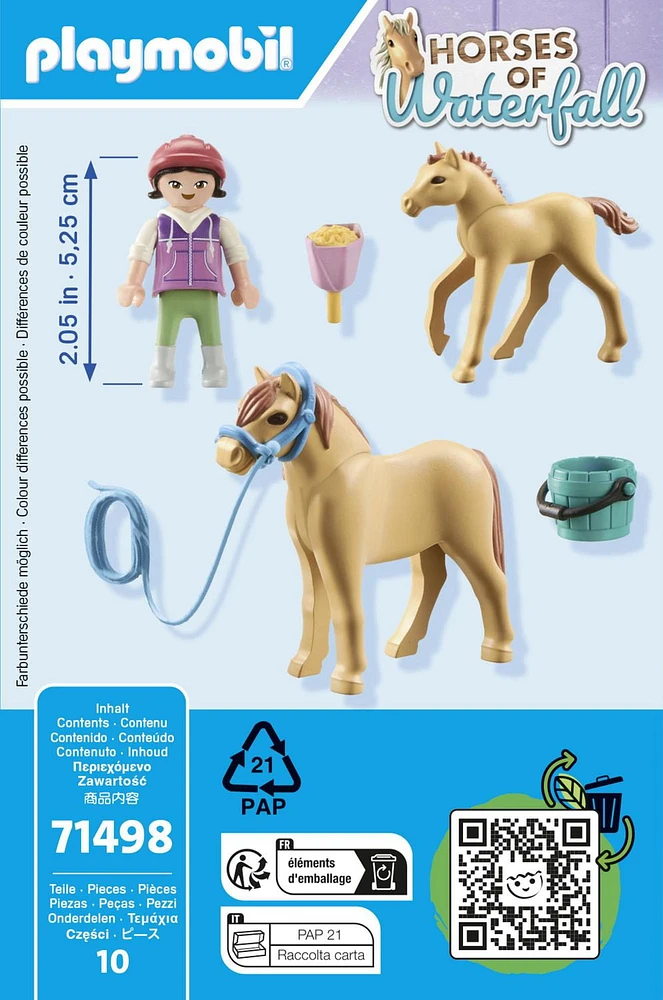 Playmobil Child with Pony and foal, Horses of Waterfall