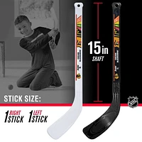 Franklin Sports NHL Blackhawks Mini Hockey Set - Kids Indoor Knee Hockey Goal, Ball, 2 Mini Hockey Stick Combo Set