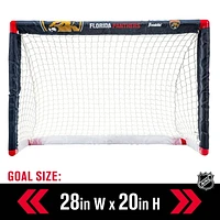 Franklin Sports NHL Panthers Mini Hockey Set - Kids Indoor Knee Hockey Goal, Ball, 2 Mini Hockey Stick Combo Set