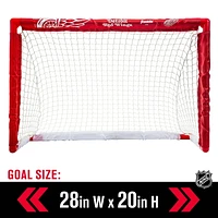 Franklin Sports NHL Red Wings Mini Hockey Set - Kids Indoor Knee Hockey Goal, Ball, 2 Mini Hockey Stick Combo Set