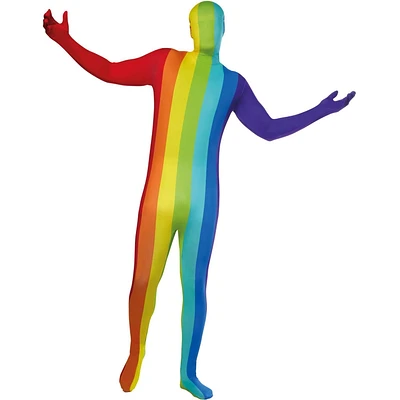 Morphsuits Adult Rainbow Skinsuit Halloween costume, Large