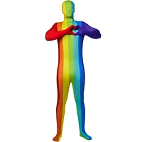 Morphsuits Adult Rainbow Skinsuit Halloween costume, Large