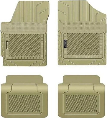 PantsSaver Custom Fit Car Floor Mats for Kia Carnival Minivan 2022-2023 All Weather Protection (Beige)