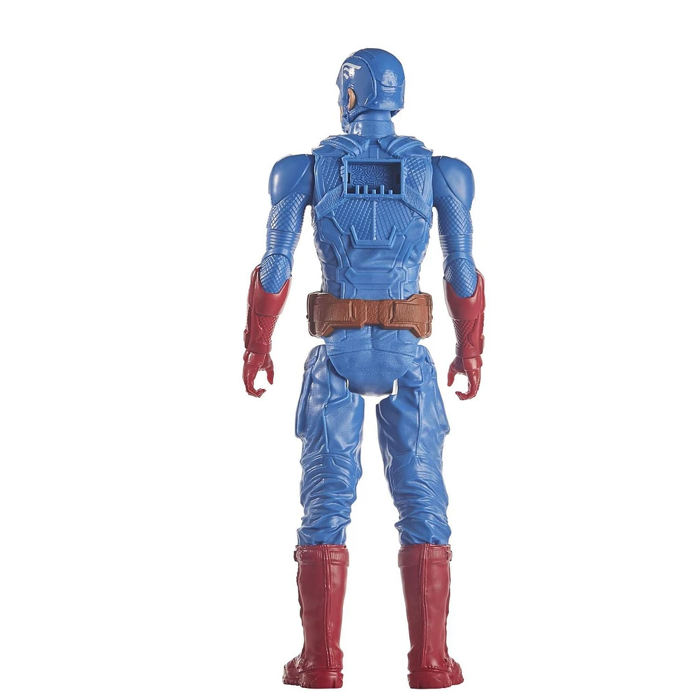 Marvel Avengers Titan Hero Series Blast Gear Captain America Action Figure, 12-Inch Toy, Inspired By Marvel Universe, For Kids Ages 4 And Up