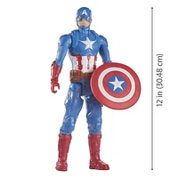 Marvel Avengers Titan Hero Series Blast Gear Captain America Action Figure, 12-Inch Toy, Inspired By Marvel Universe, For Kids Ages 4 And Up