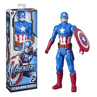 Marvel Avengers Titan Hero Series Blast Gear Captain America Action Figure, 12-Inch Toy, Inspired By Marvel Universe, For Kids Ages 4 And Up