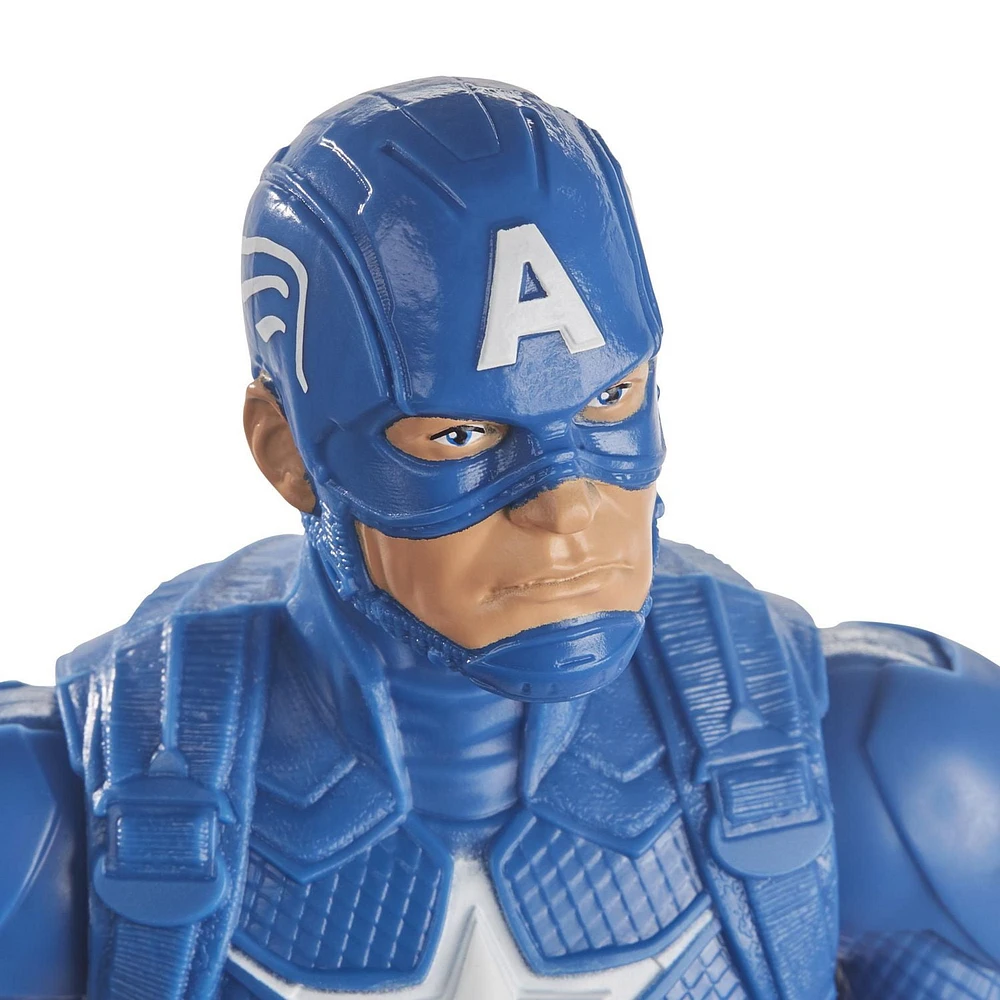 Marvel Avengers Titan Hero Series Blast Gear Captain America Action Figure, 12-Inch Toy, Inspired By Marvel Universe, For Kids Ages 4 And Up