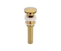 DROP Bath and Kitchen DR091046 Gold Pop-Up Bathroom Sink Drain with Overflow