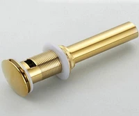 DROP Bath and Kitchen DR091046 Gold Pop-Up Bathroom Sink Drain with Overflow