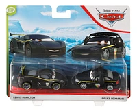 ​Disney and Pixar Cars 2-pack 1:55 scale die-cast toy character vehicles collectible gift Lewis Hamilton & Crew Chief Kids 3 and Up