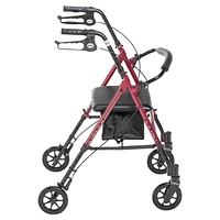 Drive Medical Adjustable Height Rollator Rolling Walker with 6" Wheels, Adjustable Height Rollator