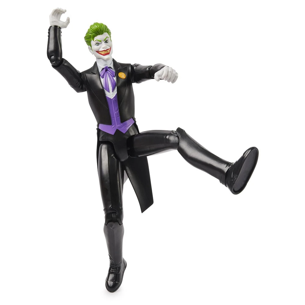 BATMAN 12-inch THE JOKER Action Figure (Black Suit), for Kids Aged 3 and up