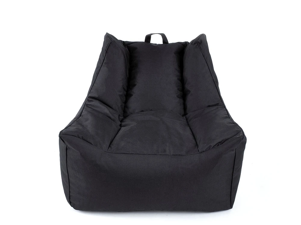 Lounge and Co Hill Bean Filled Chair Black, 23"x23"x26"