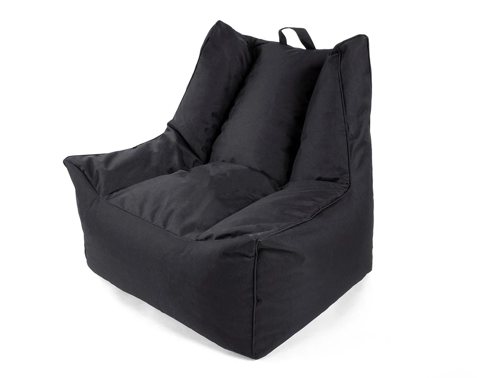 Lounge and Co Hill Bean Filled Chair Black, 23"x23"x26"