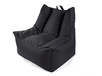 Lounge and Co Hill Bean Filled Chair Black, 23"x23"x26"