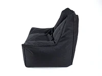 Lounge and Co Hill Bean Filled Chair Black, 23"x23"x26"