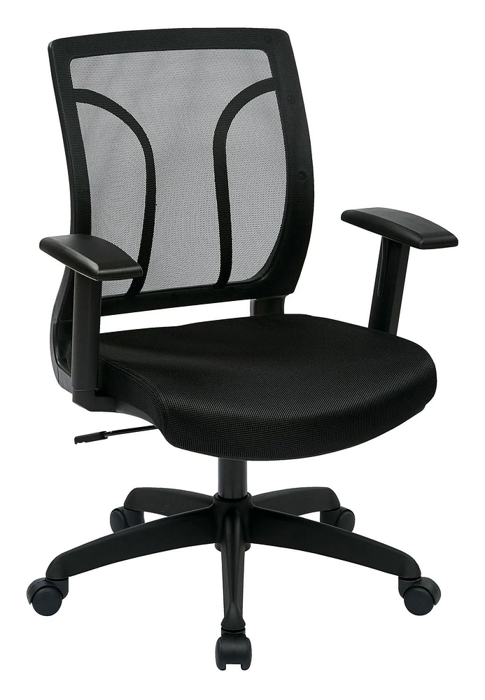 Office Star Products Office Star Work Smart Screen Back Task Chair with Adjustable Arms