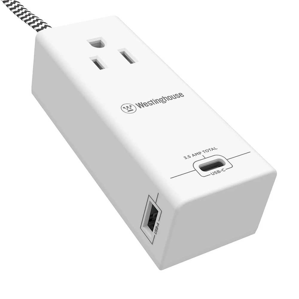 Concentrateur d'alimentation filaire USB-C Westinghouse, cordon de 12 pieds Westinghouse