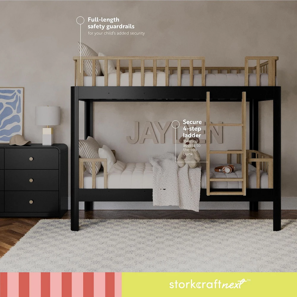 Storkcraft Next Santos Twin-over-Twin Bunk Bed