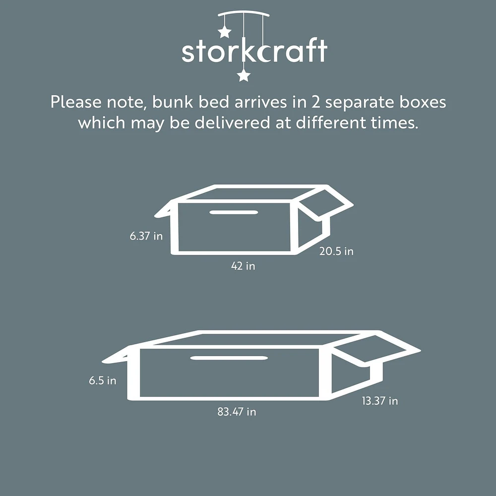 Storkcraft Caribou Solid Hardwood Twin Bunk Bed