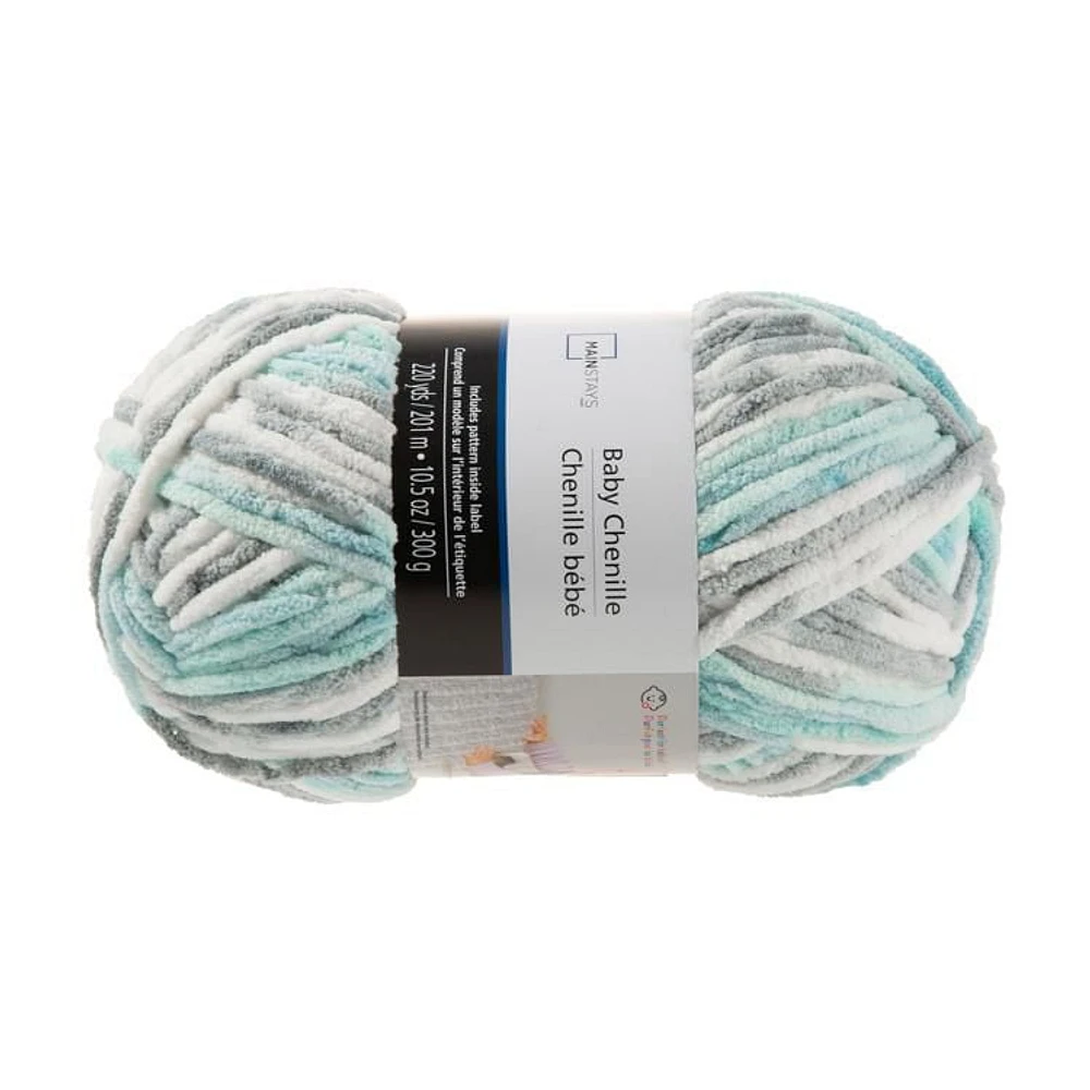 MAINSTAYS COZY CHENILLE 2 PACK SEAFOAM YARN