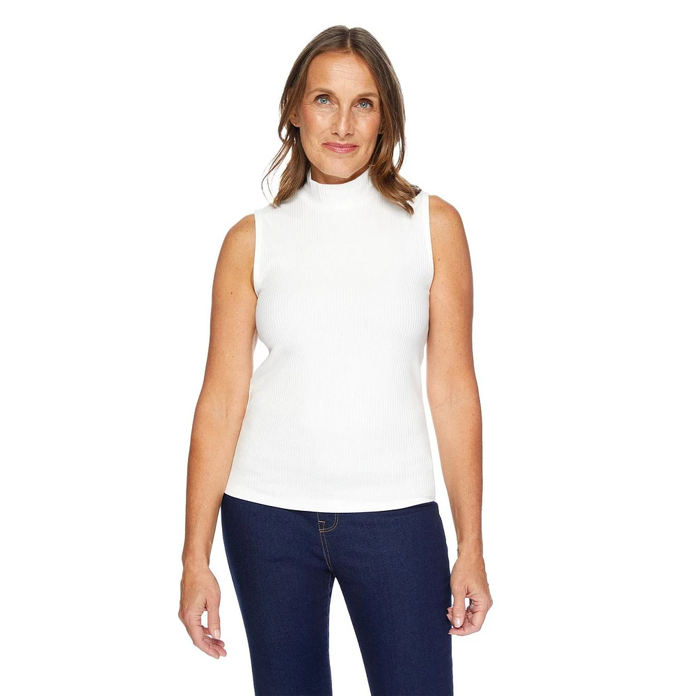 Iyla Women's Mock Neckline Rib Top