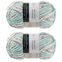 MAINSTAYS COZY CHENILLE 2 PACK SEAFOAM YARN