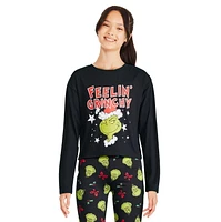 The Grinch Girls' Long Sleeve Tee, Sizes XS-XL