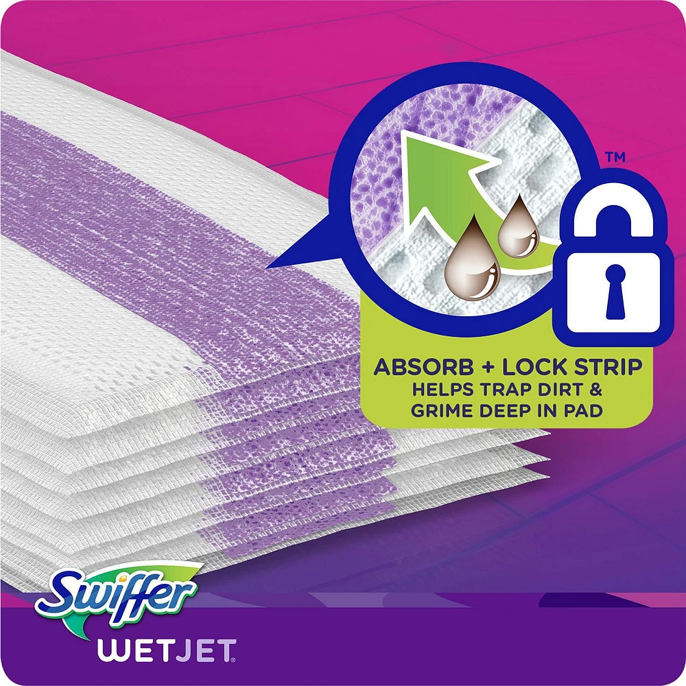 Swiffer WetJet Multi Surface Floor Cleaner Spray Mop Pad Refill, 12 Count