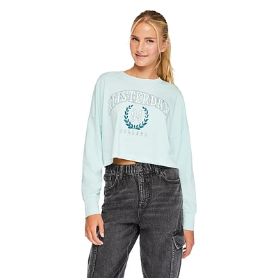 No Boundaries Women's Boxy Crop Tee, Sizes XS-XXL