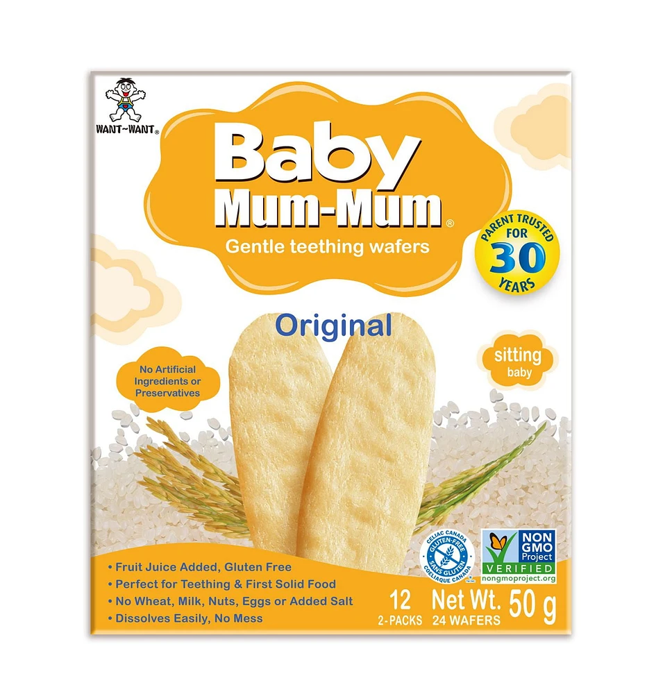 Biscottes de riz originales Mum-Mum par Hot-Kid pour bébé 24 biscottes, 50 g