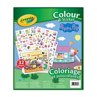 Crayola Colour & Sticker, Peppa Pig, Includes 32 colouring pages and 4 sticker sheets