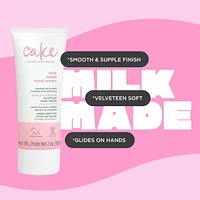 Cake Beauty Velveteen Hand Cream, Milk Made - Soothing, Lightweight Hand Cream - Oat Extract Concentrate, Marshmallow Root Extract & Shea Butter - Travel Sized Hand Cream -  60 mL, Lightweight Hand Cream