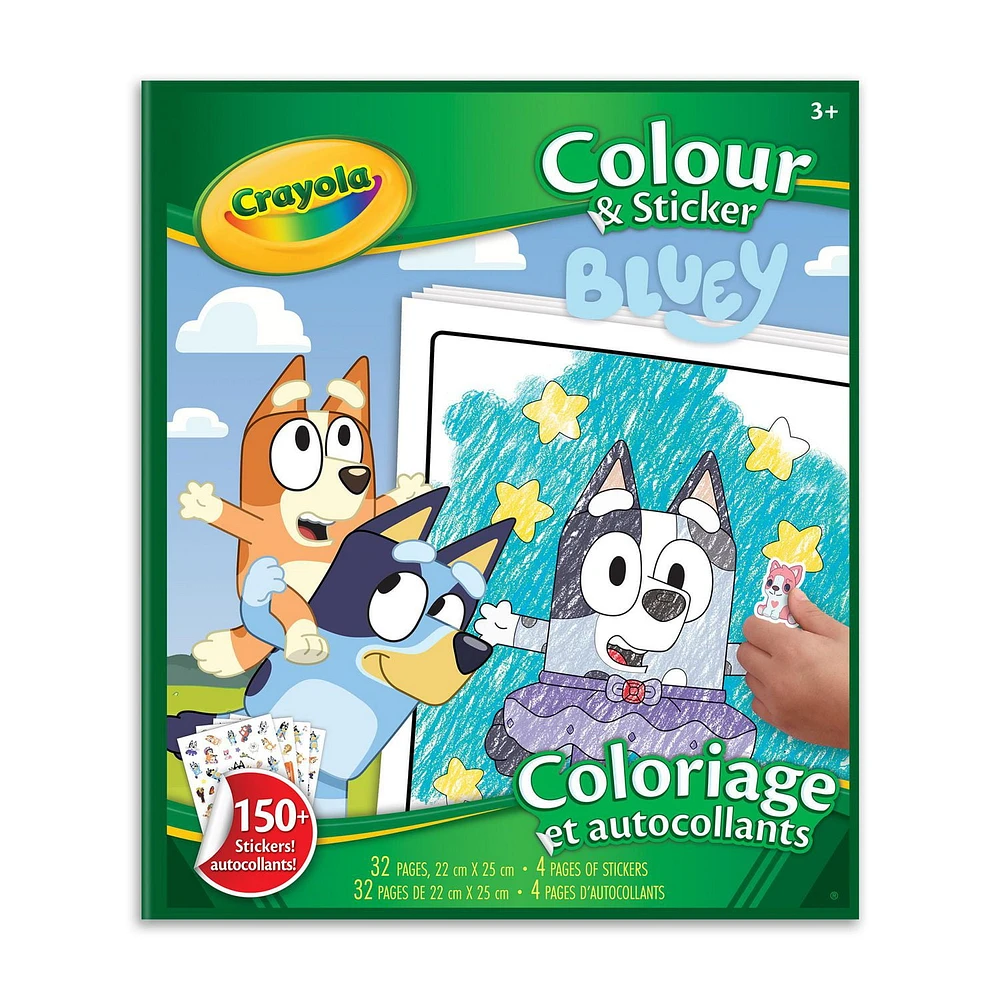 Colour & Sticker Pages, Bluey, Bluey Colouring Pages