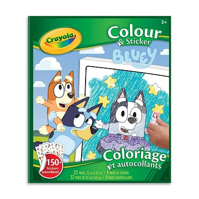 Colour & Sticker Pages, Bluey, Bluey Colouring Pages