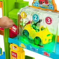 Fisher-Price Little People Light-Up Learning Garage Toddler Playset, 5 Play Pieces, Multi-Language Version