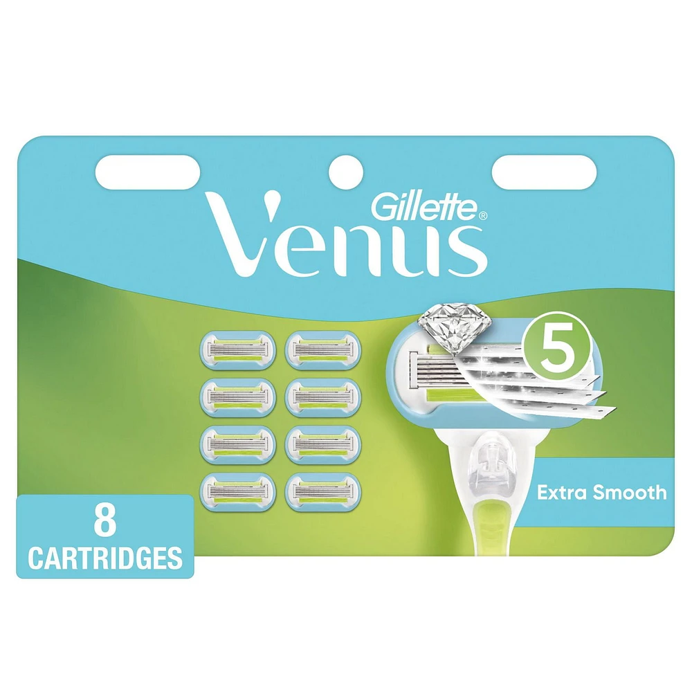 Gillette Venus Extra Smooth Women's Razor Blade Refills, 8 Count