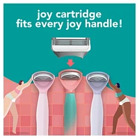 rasoir joy qui change de couleur pour femmes, trousse de rasage avec 1 manche + 2 cartouches de rechange 1CT