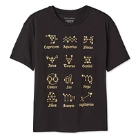 T-shirt à imprimé graphique Zodiac pour femmes