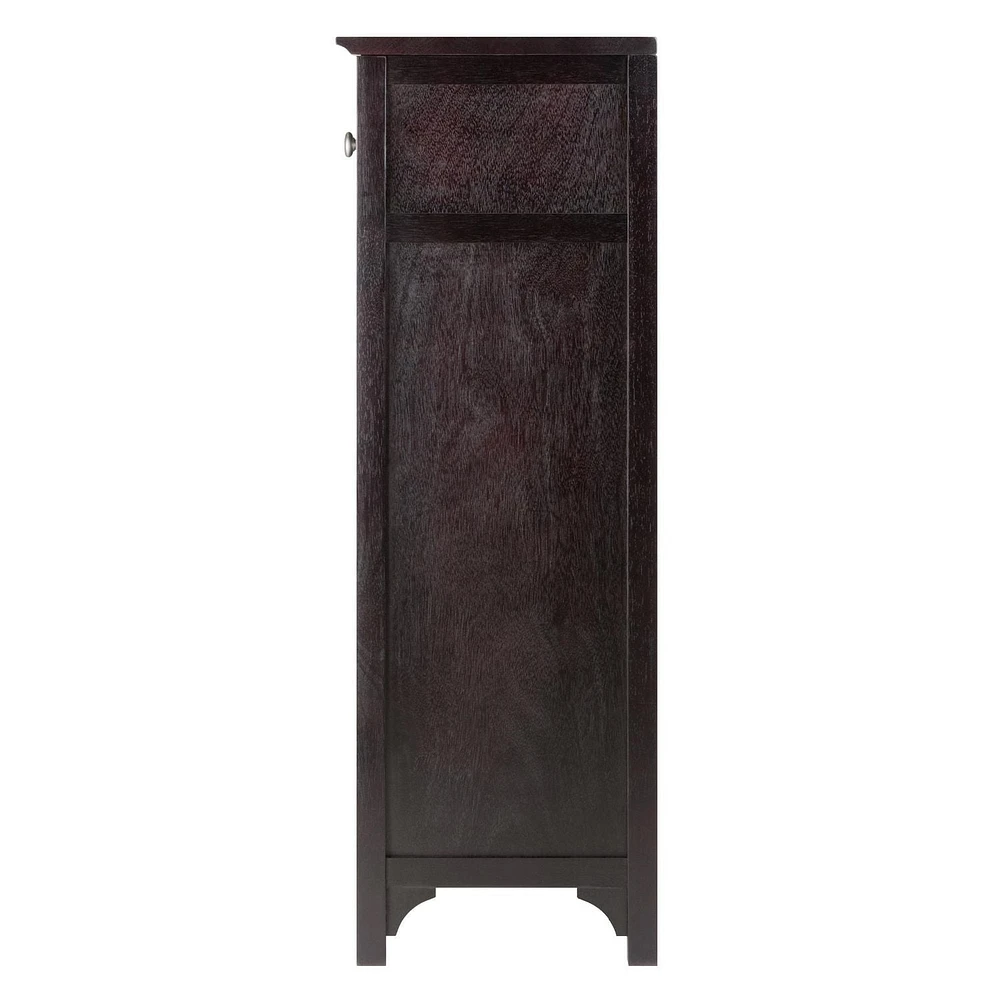 92745- Ancona Modular Wine Cabinet with One Drawer, Glass Rack, X Shelf