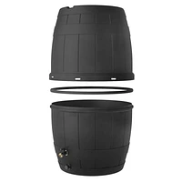 Garden Central 39 Gallon Knock Down Rain Barrel, Made in Canada from 100% Recyled Material