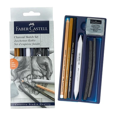 Faber-Castell Charcoal Sketch Set, 7 Piece Art Set