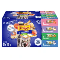 Friskies Pate Greatest Hits Variety Pack, Wet Cat Food 32 X 156g, 32 X 156g