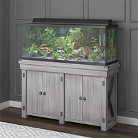 Flipper by Ollie & Hutch Wildwood 55 Gallon Aquarium or Terrarium Tank Stand, Rustic White