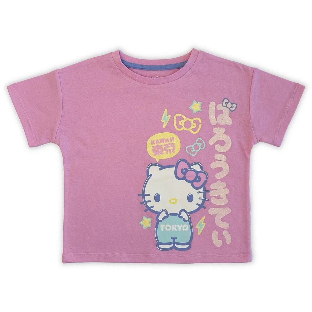 Hello Kitty Girl's fashion  short sleeve tee shirt.